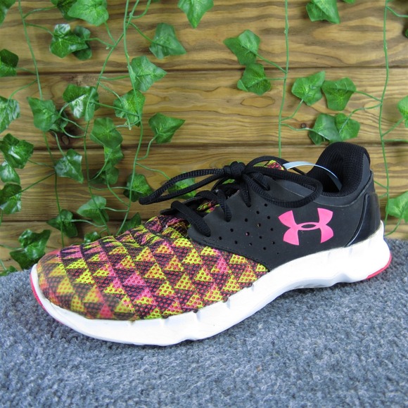 Under Armour Sneaker  Girl Y 6.5 Medium Athletic Multicolor Synthetic Lace Up - Picture 1 of 6
